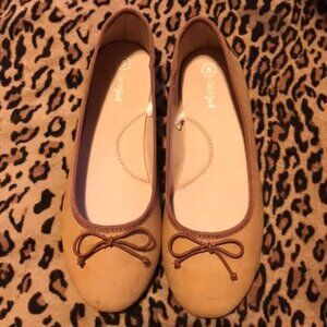 Cognac ballet flats